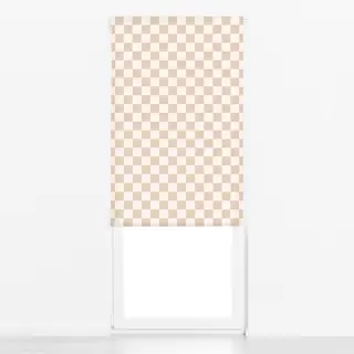 Raffrollo Christmas Checkers Vanilla