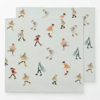 Servietten Cozy Xmas Schlittschuh Spass