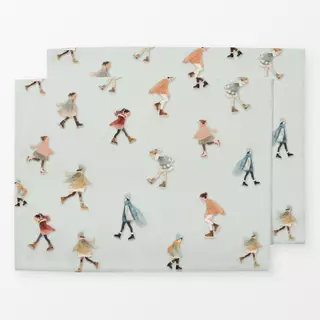 Tischset Cozy Xmas Schlittschuh Spass