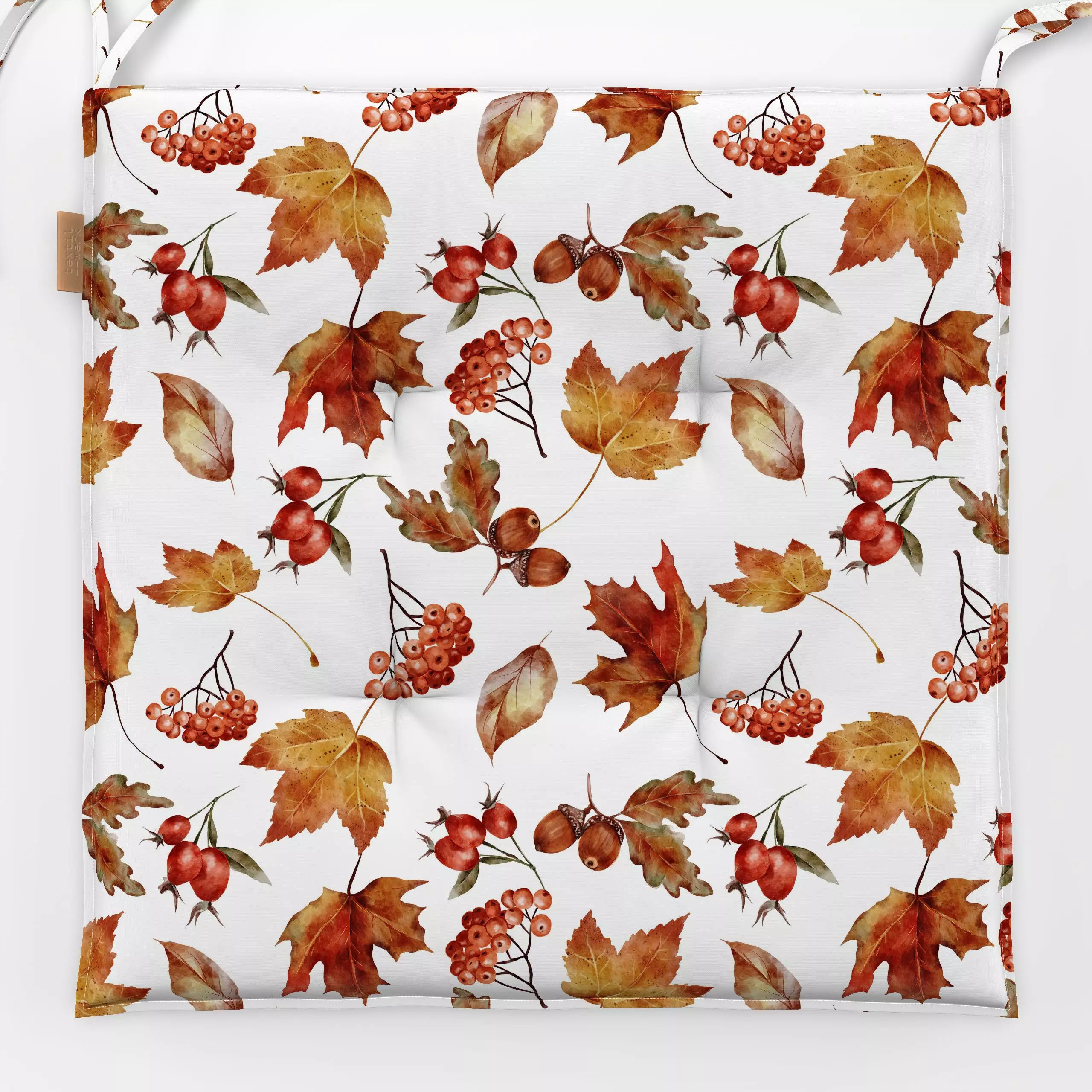 Sitzkissen Goldener Herbst Blätter - Blumen & Florales, Pflanzen & Botanik - von „Uta Naumann"; Muster, Wasserfarben, Natur,...