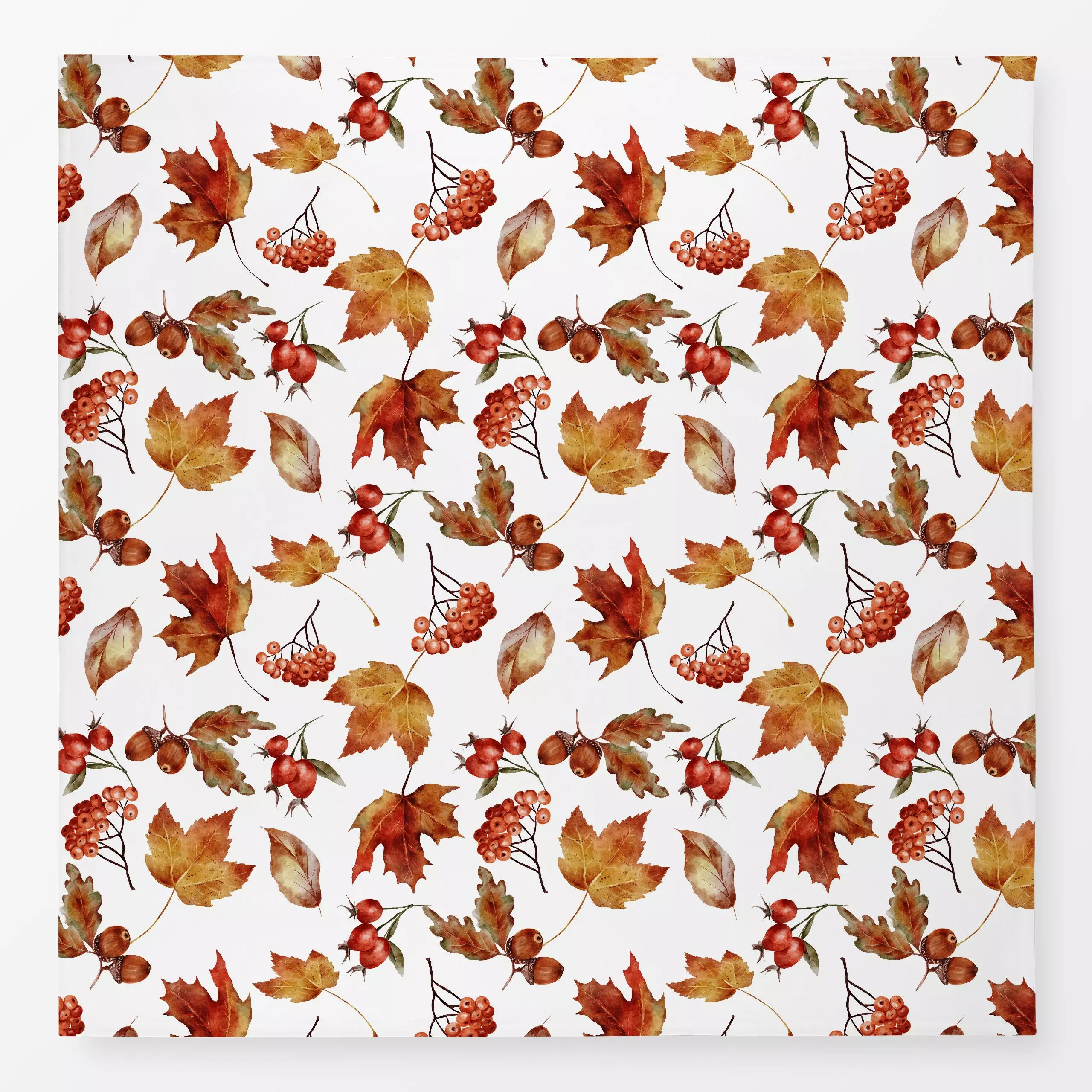 Tischdecke Goldener Herbst Blätter - Blumen & Florales, Pflanzen & Botanik - von „Uta Naumann"; Muster, Wasserfarben, Natur,...