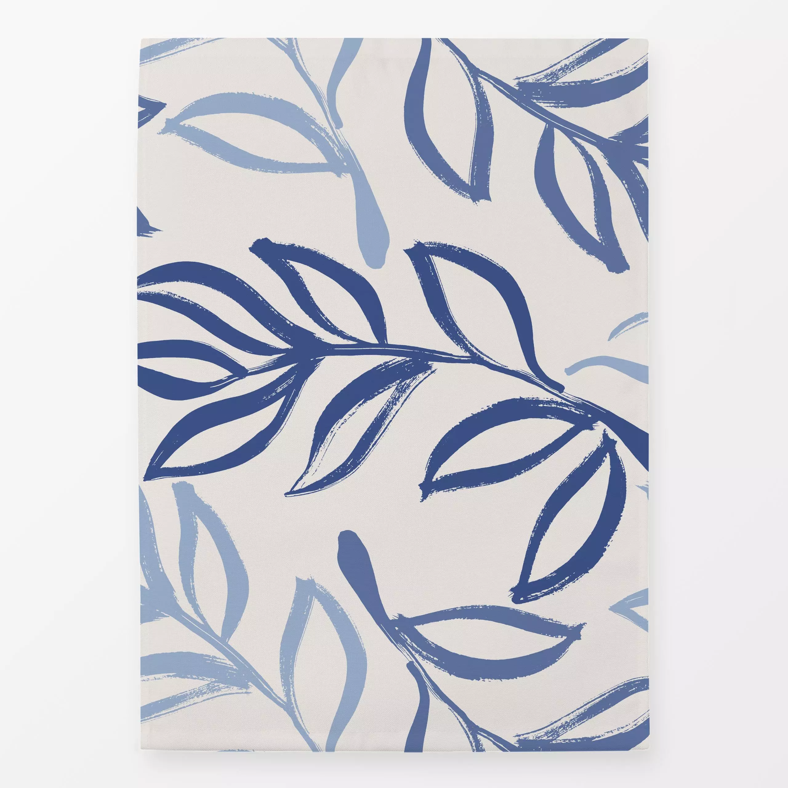 Geschirrtücher Botanica mar - Sommer, Pflanzen & Botanik - von „Julia Schumacher"; Zweig, Blätter, Zweige, Sommer, blau, lea...