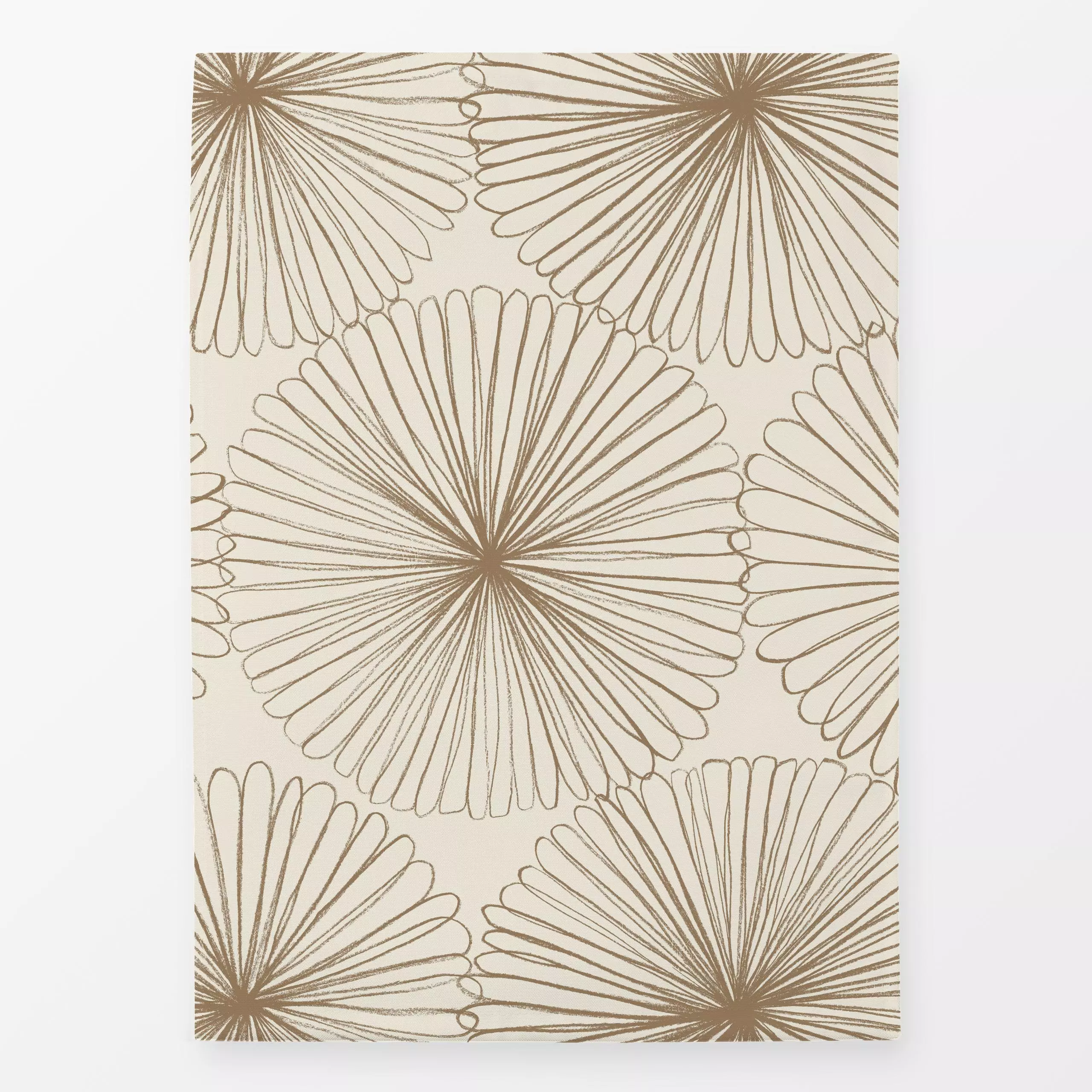 Geschirrtücher Flower Wheel beige - Blumen & Florales, Herbst - von „Julia Schumacher"; boho, Natur, minimal, Blumen, Minima...