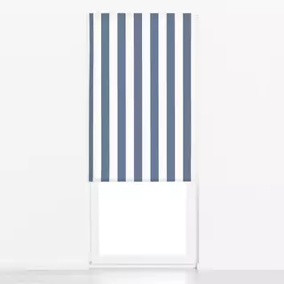Raffrollo Streifenmuster Blau Weiß