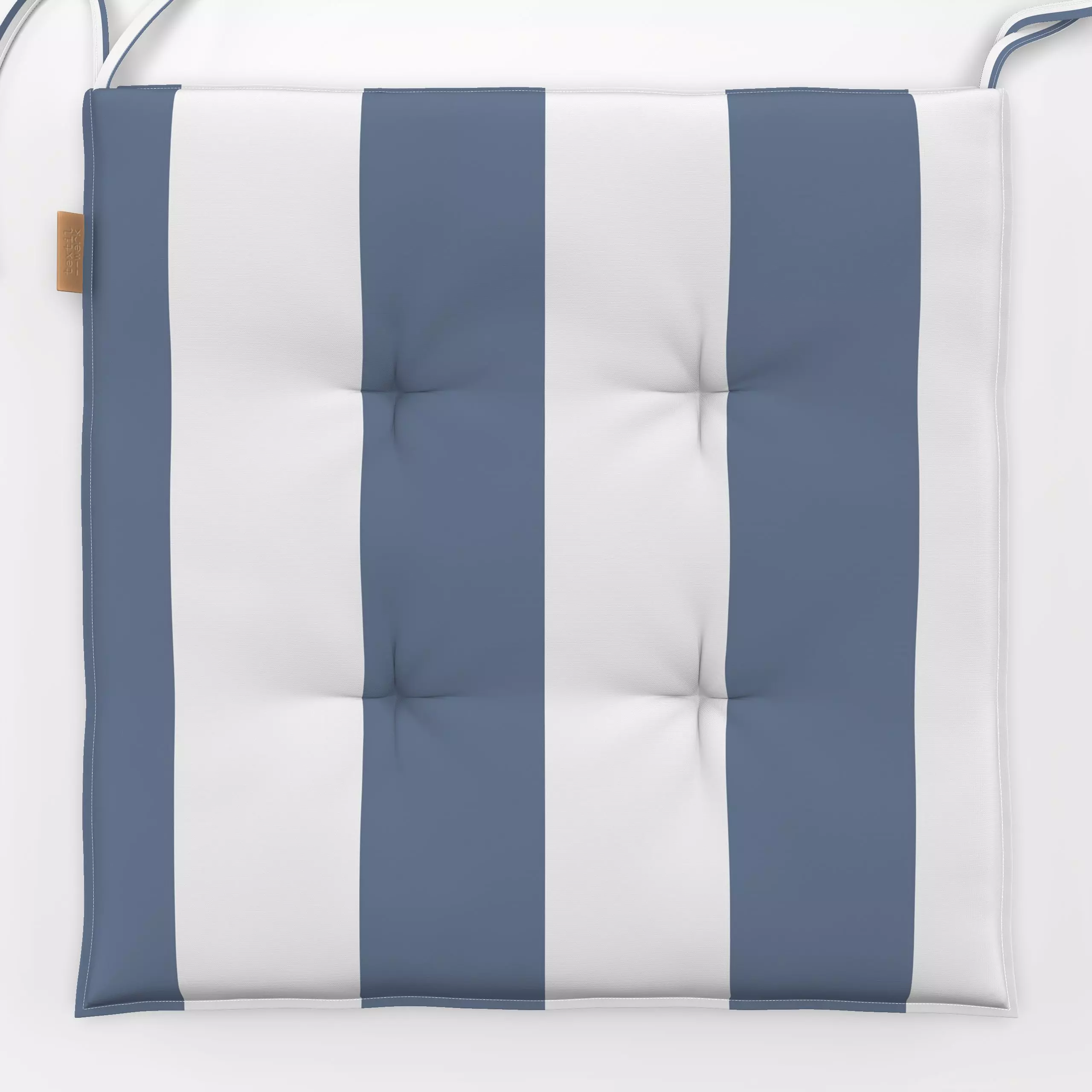 Sitzkissen Streifenmuster Blau Weiß - Symbole & Muster - von „Andrea Haase"; Sommerblumen, maritim, frisch, gestreift, Strei...