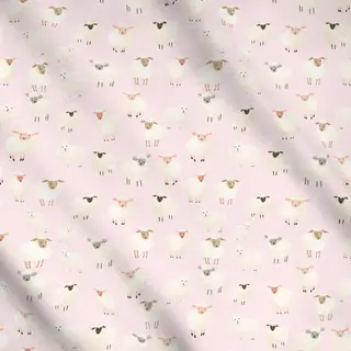 Meterware Rosa Frühlingsschafe