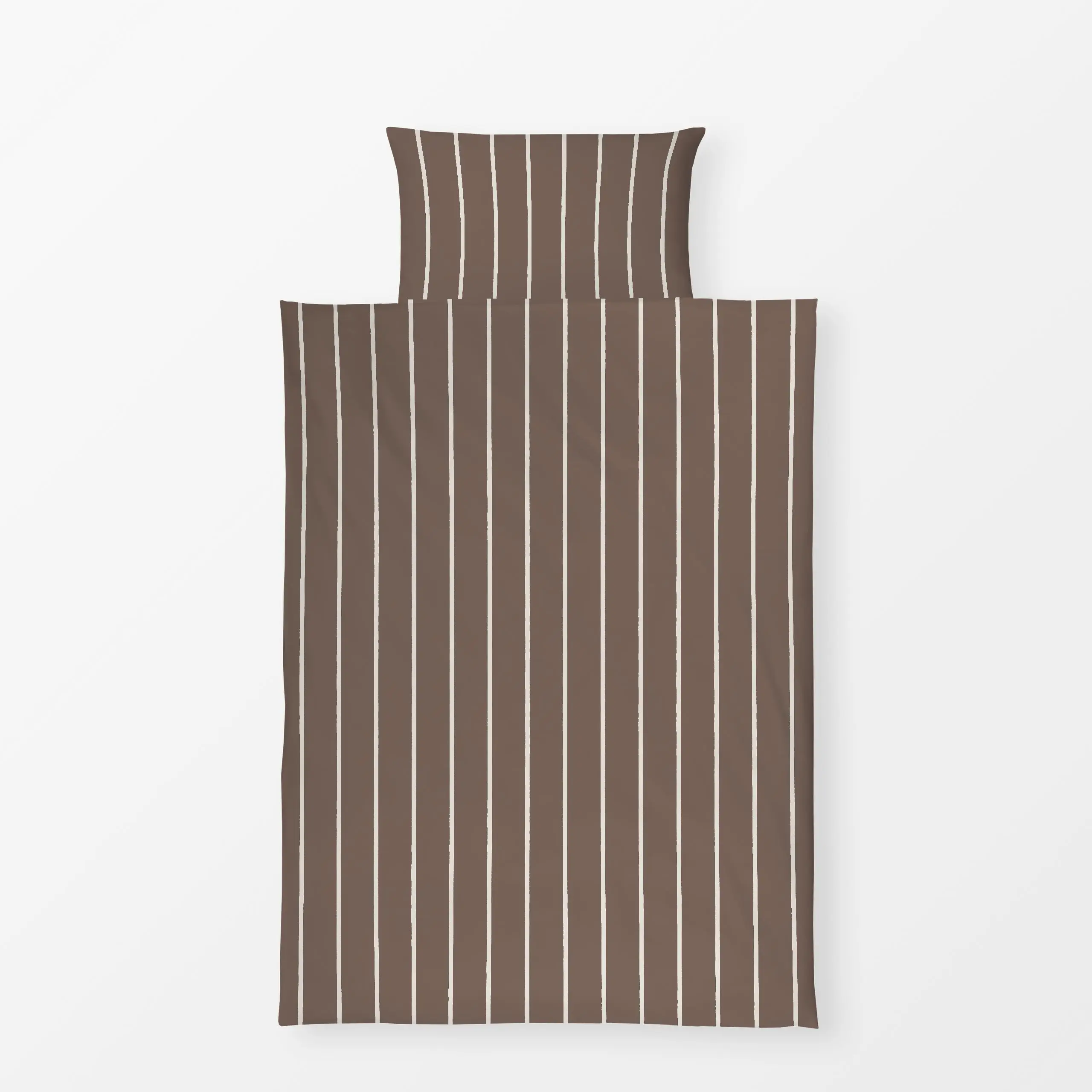 Bettwäsche Streifen braun - Herbst, Symbole & Muster - von „Studio Kesse"; Muster, Textur, minimal, Streifen, beige, modern,...