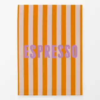 Geschirrtuch Espresso Lila Orange Streifen