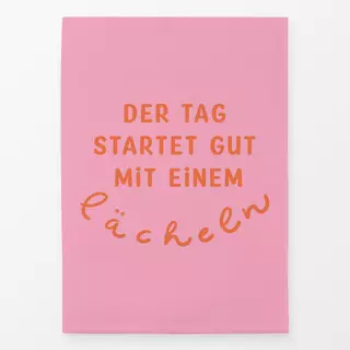 Geschirrtuch Guter Start in den Tag rosa
