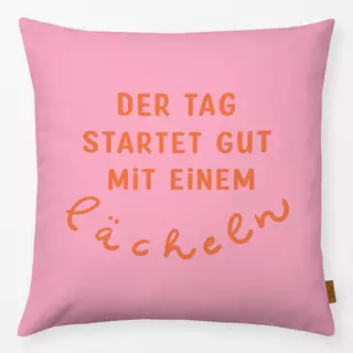 Kissen Guter Start in den Tag rosa