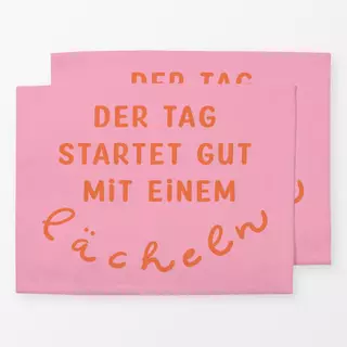 Tischset Guter Start in den Tag rosa