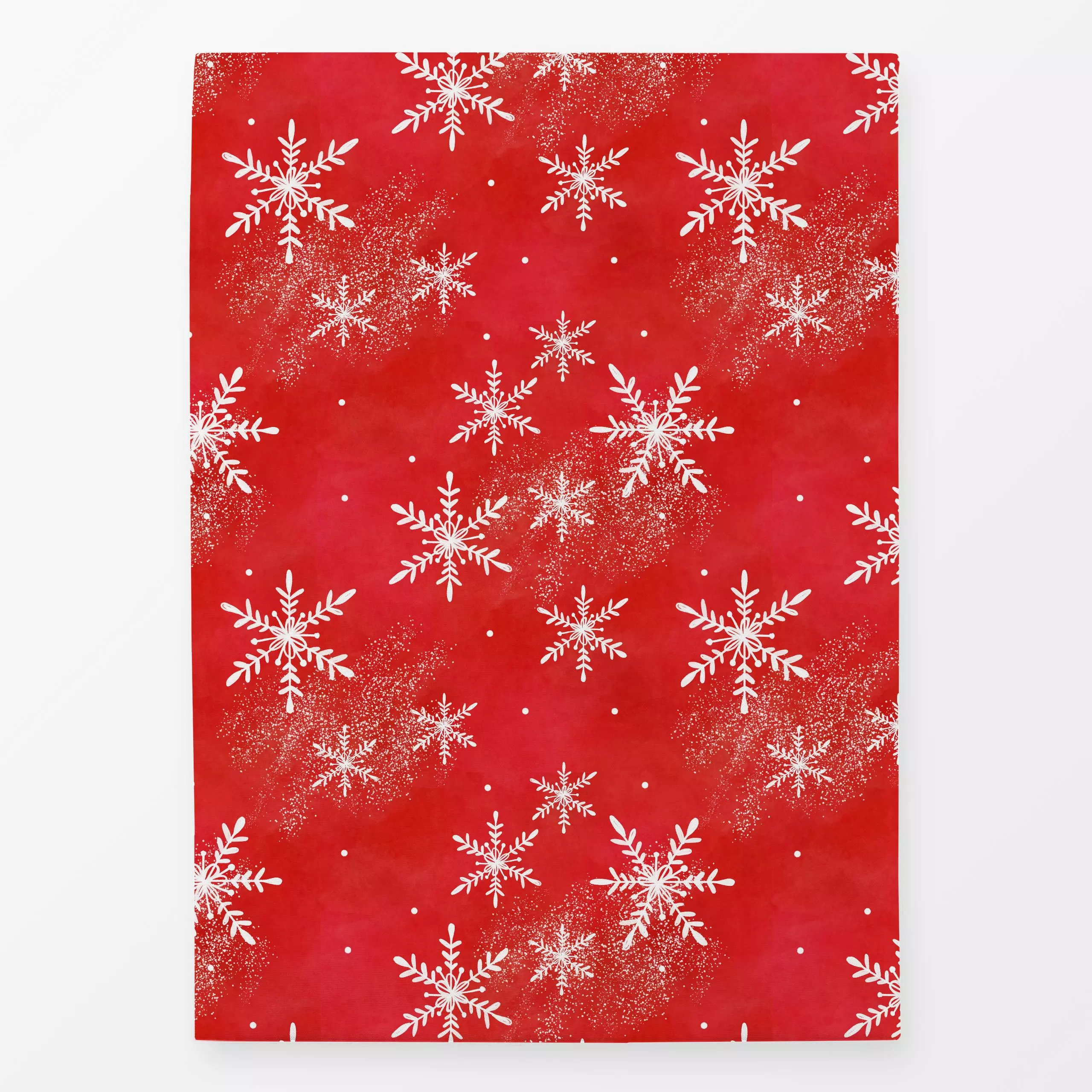 Geschirrtücher Let It Snow Red - Weihnachten, Winter - von „Andrea Haase"; Schneeflocken, Weihnachten, Schnee, winterlich, D...