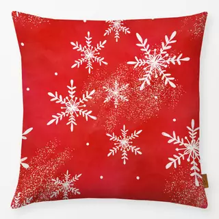 Kissen Let It Snow Red