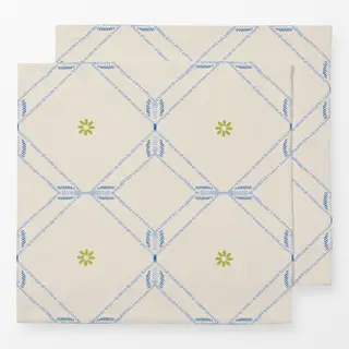 Servietten Diamond Floral Tile blue