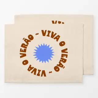 Tischset Sommer Typo "Viva o Verão"