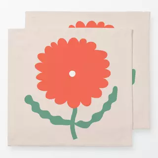 Servietten Liva Flower Red-Green