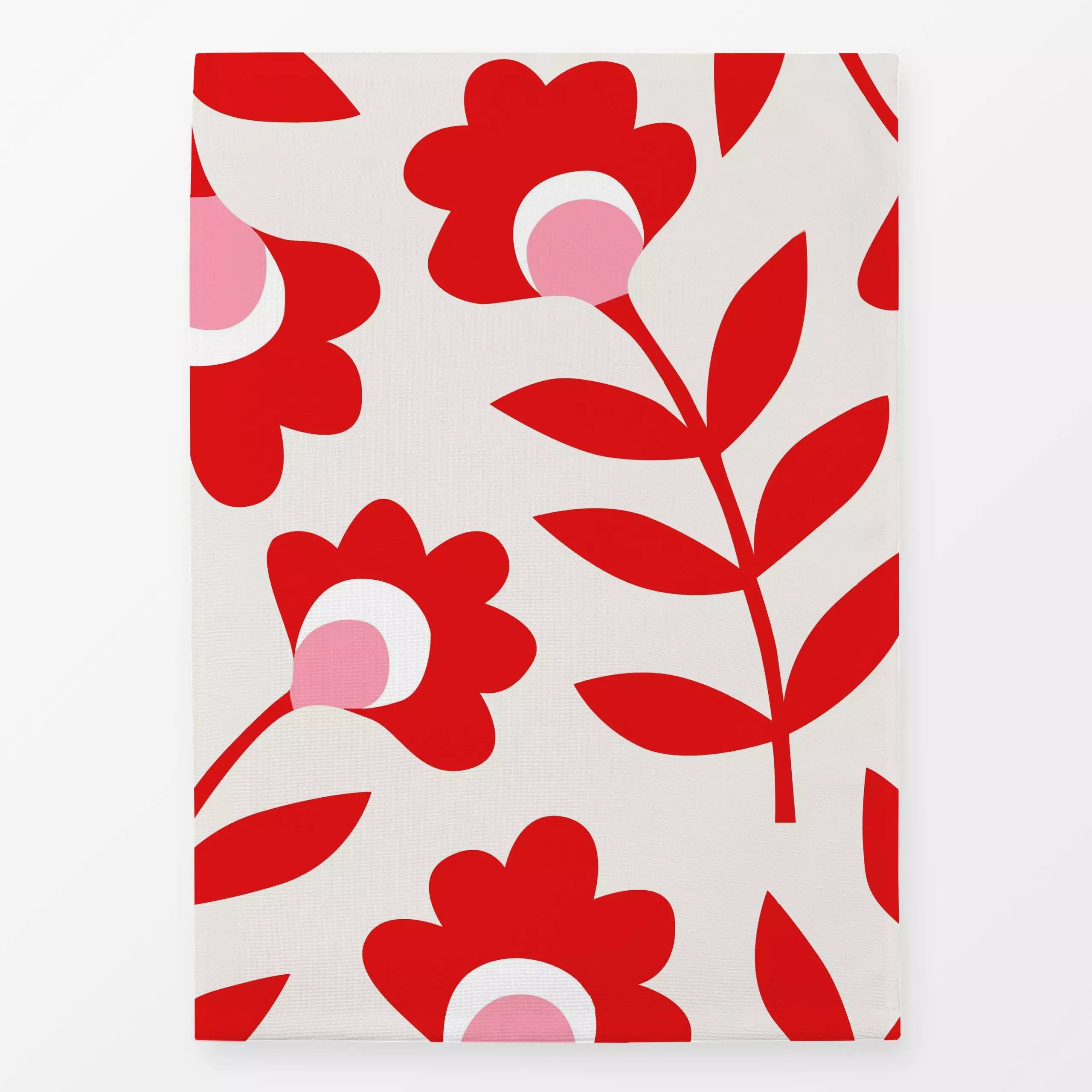 Geschirrtücher Sommerblumen rot - Frühling, Sommer - von „Kerstin Ax"; Blumen, Sommerblumen, floral, botanik, flower, sommer...