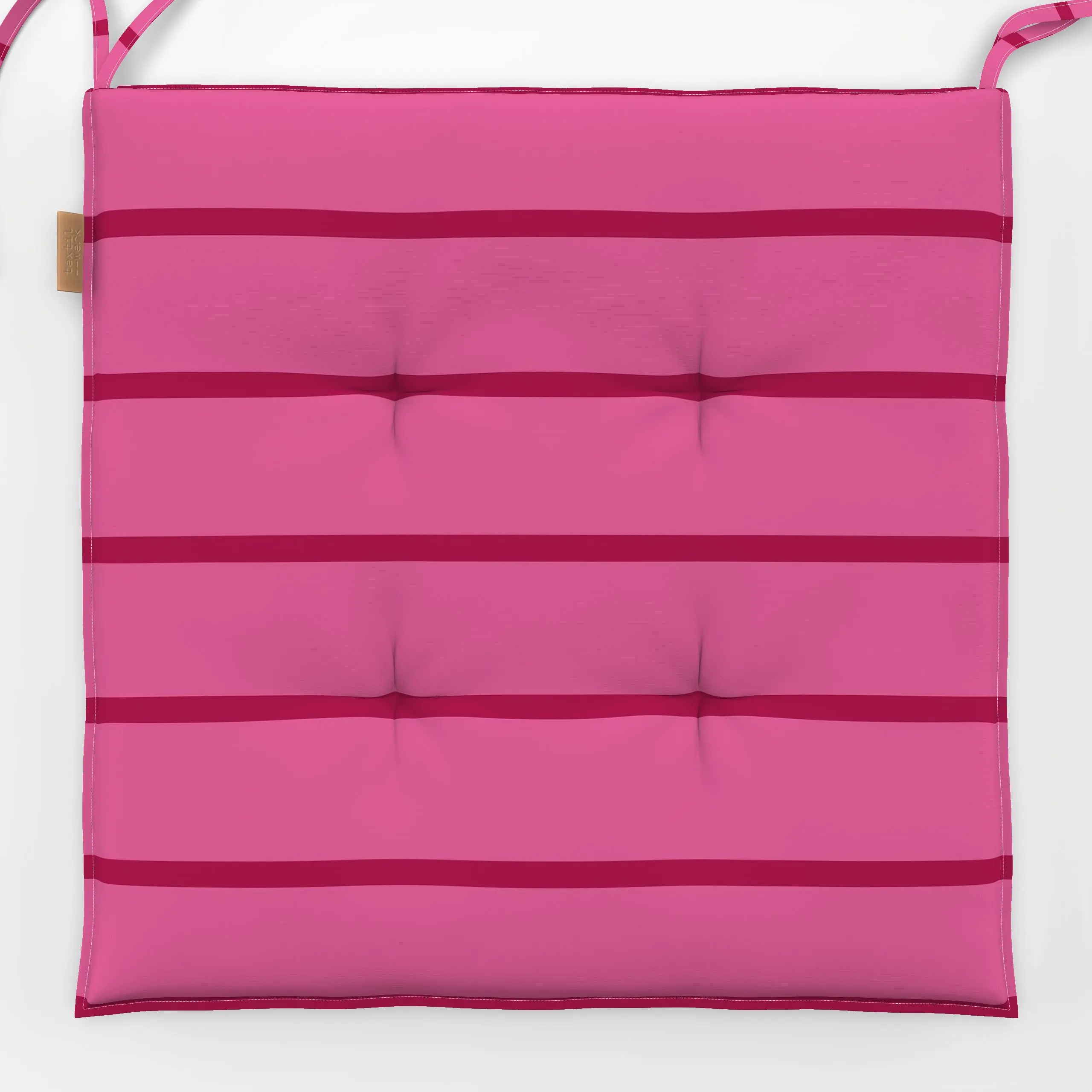 Sitzkissen Stylish Stripes Pink Red - Symbole & Muster - von „Andrea Haase"; rosa, pink, farbenfroh, gestreift, horizontal, ...