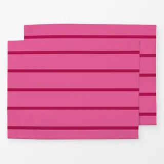 Tischset Stylish Stripes Pink Red