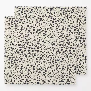 Servietten Splashes Off White- Black