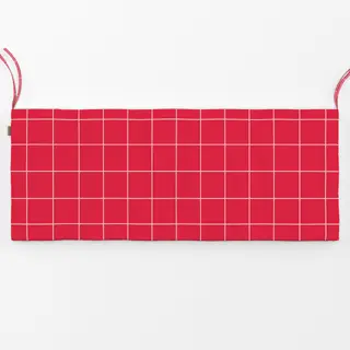 Bankauflage Love Karo rot rosa