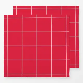 Servietten Love Karo rot rosa