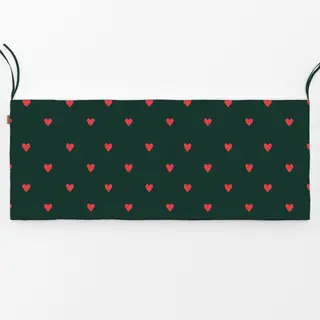 Bankauflage Mistletoe Hearts Green Red