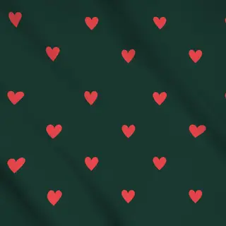 Meterware Mistletoe Hearts Green Red