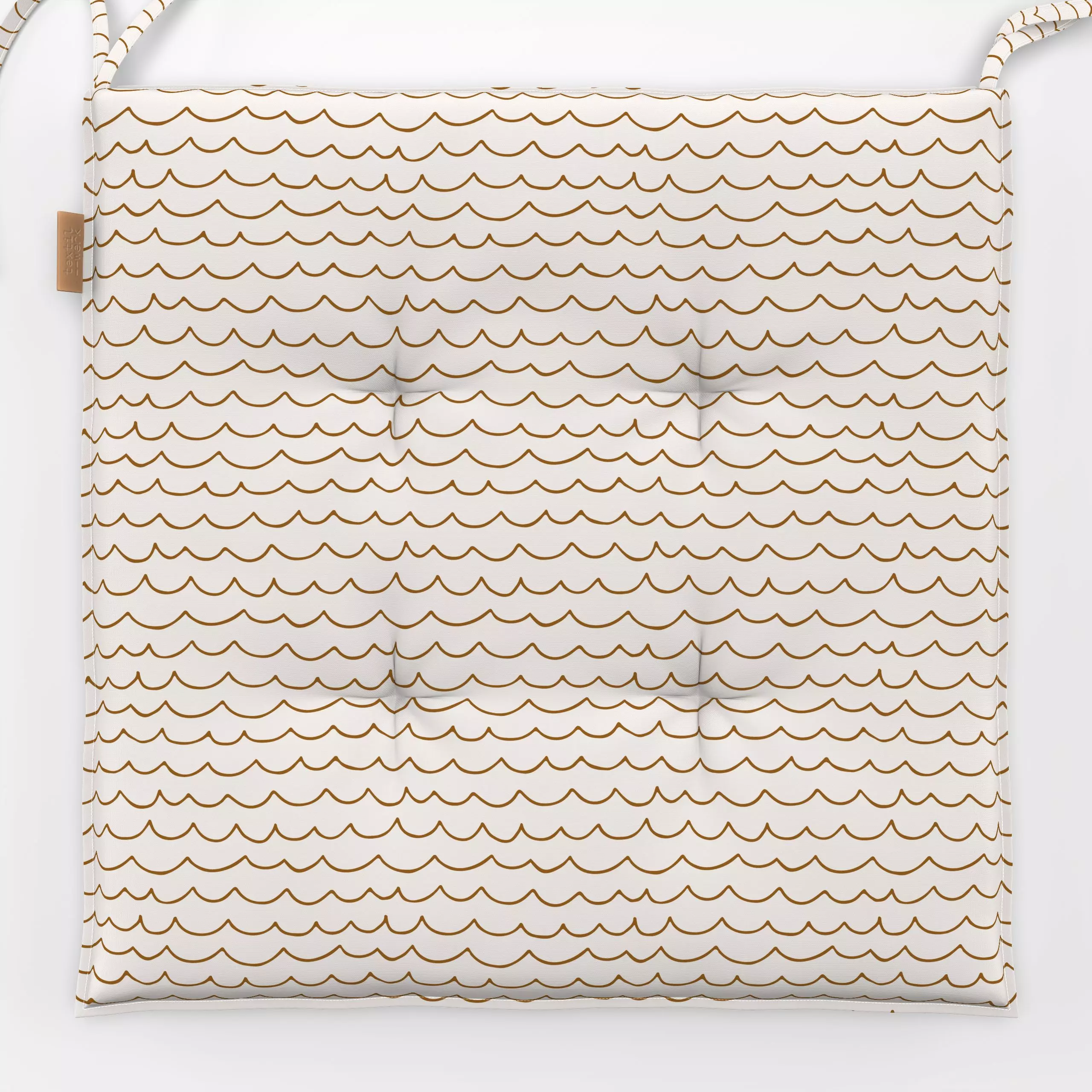 Sitzkissen Wellenmuster boho - Natur & Landschaft, Symbole & Muster - von „Kathrin Woo"; boho, Kinder, abstrakt, modern, wel...