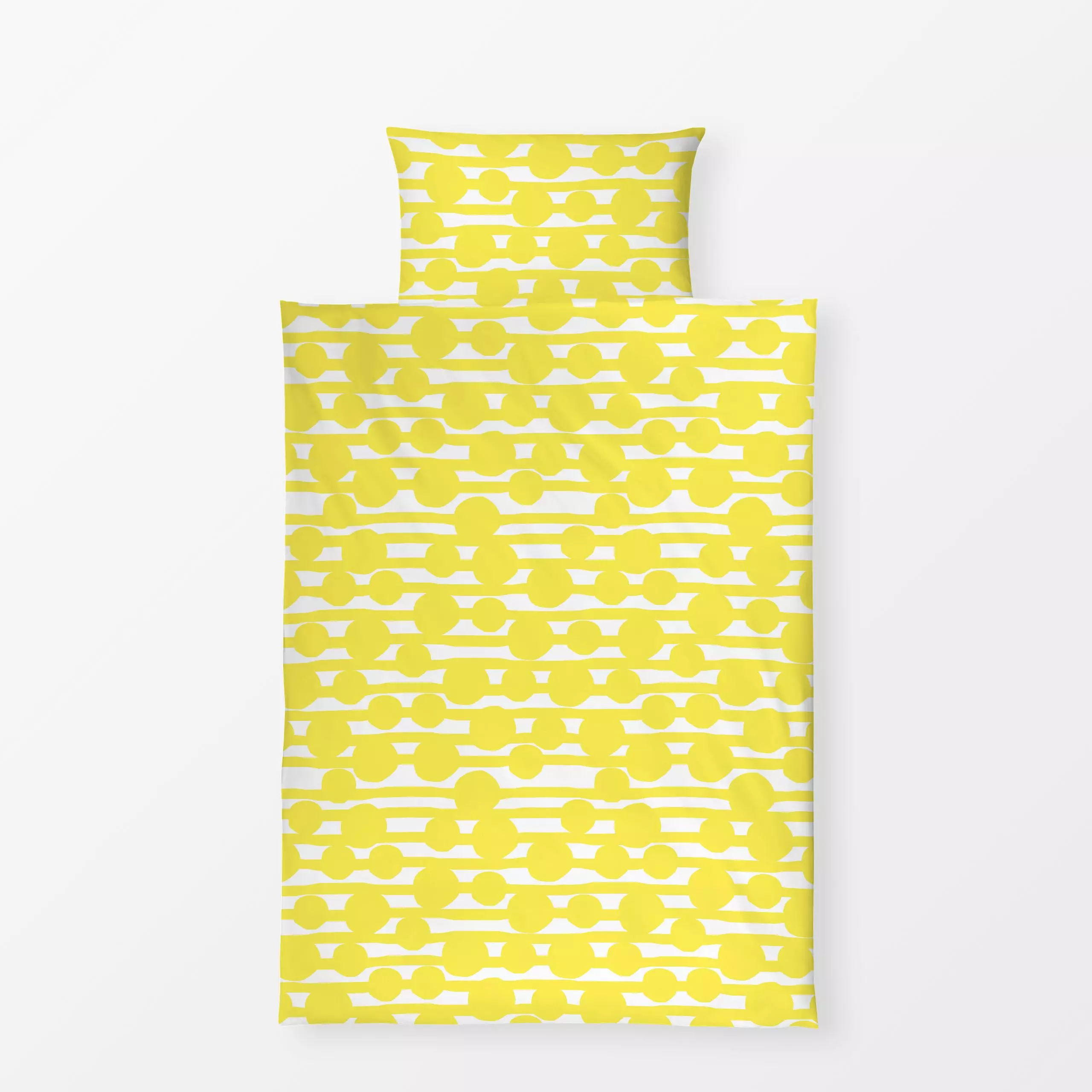 Bettwäsche Yellow Glow - Symbole & Muster - von „Lisa Jasmin Bauer"; abstrakt, Herbst, gelb, pattern, herbstlich, yellow, ge...