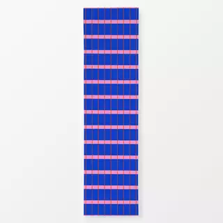 Tischläufer Grid Blau Pink & Rot