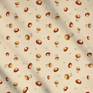 Meterware Earthtone Forest Mushrooms