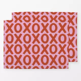 Tischset xoxo Valentine rosa rot