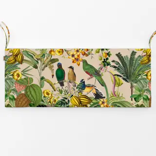 Bankauflage Exotischer Dschungel beige