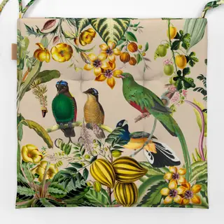 Sitzkissen Exotischer Dschungel beige