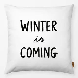 Kissen Winter Is Coming schwarzweiß