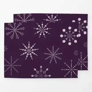 Tischset Schneeflocken Beere