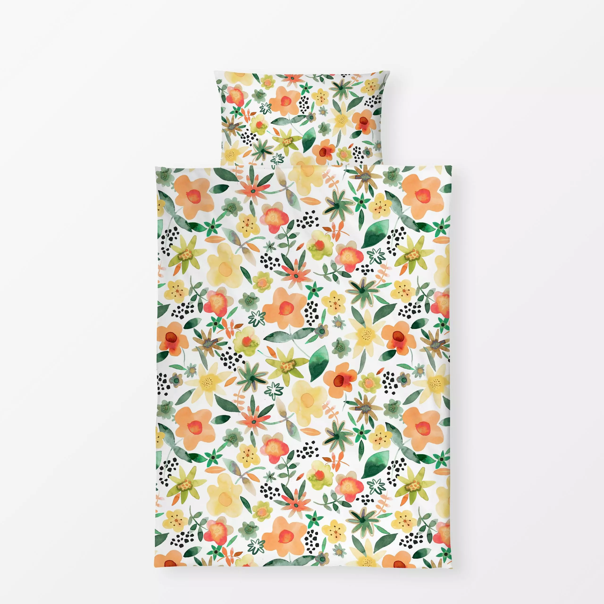 Bettwäsche Frühling Blumen Mediterrane - Blumen & Florales, Frühling, Natur & Landschaft - von „Ninola Design "; hippie, Blu...