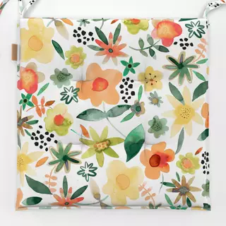 Sitzkissen Frühling Blumen Mediterrane