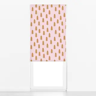 Raffrollo Winter Wald Rosa