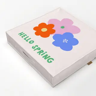 Bodenkissen Typo Hello Spring