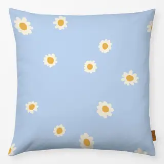 Kissen Gänseblümchen Blumen Hellblau