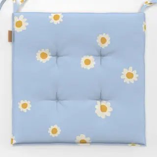 Sitzkissen Gänseblümchen Party Hellblau