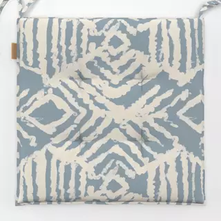 Sitzkissen ETHNO IKAT Graublau