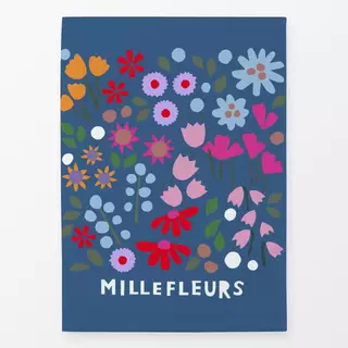 Geschirrtuch Millefleurs dunkelblau