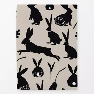Geschirrtuch Osterhasen gemustert Beige