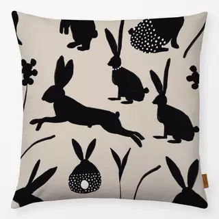 Kissen Osterhasen gemustert Beige