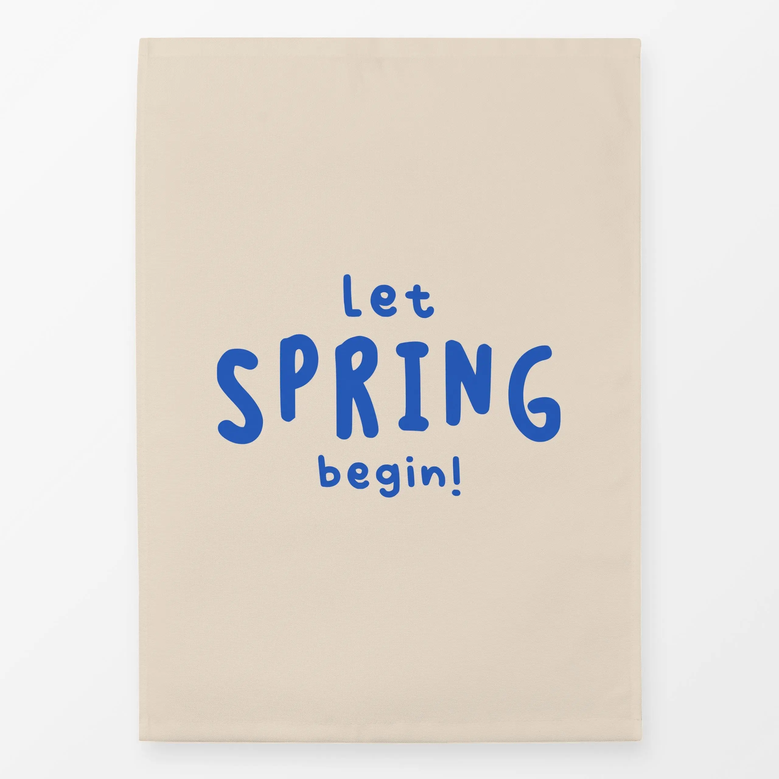 Geschirrtücher Let spring begin! - Frühling, Sprüche & Schriftzüge, Ostern - von „Heyduda"; typografie, Geschenk, Spruchkiss...