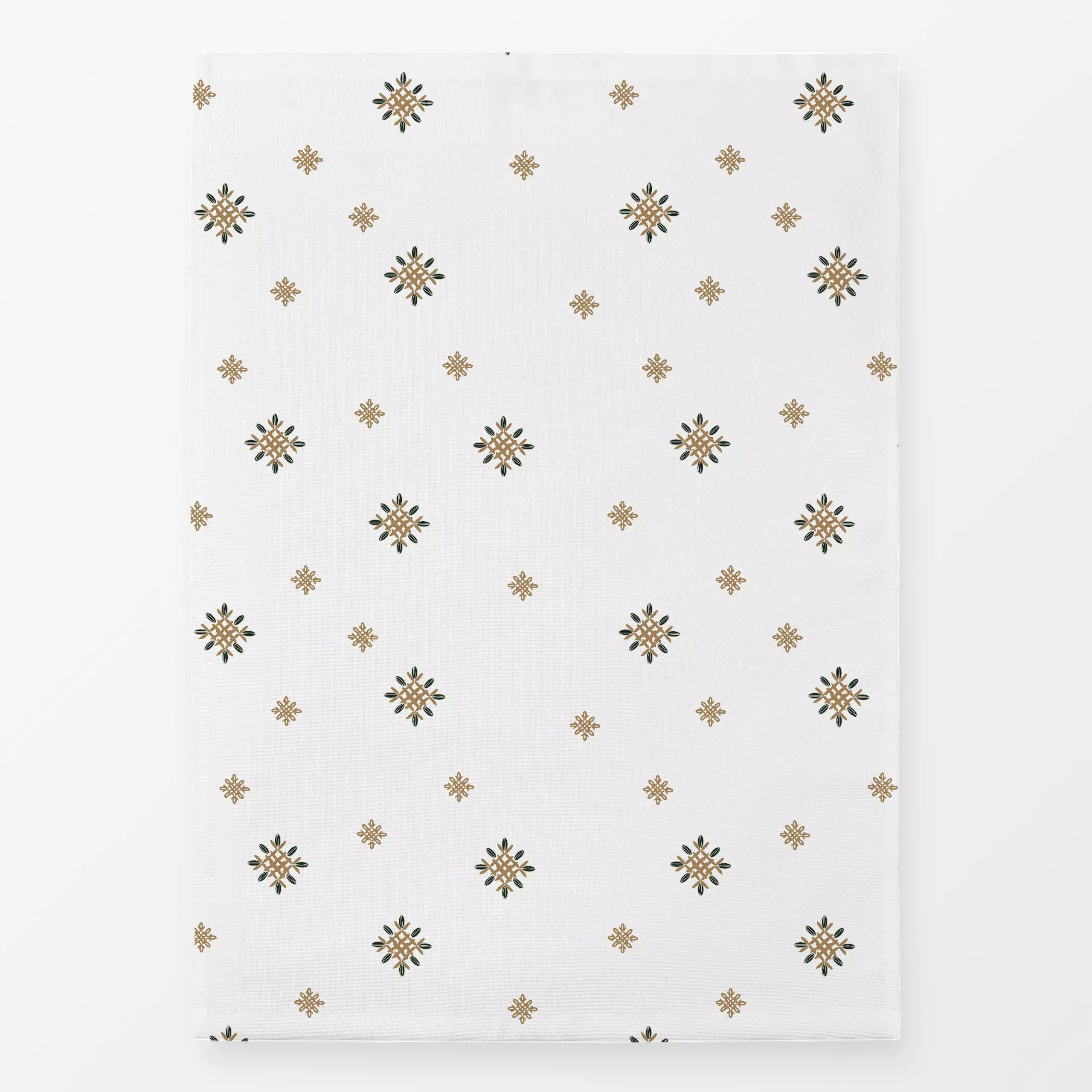 Geschirrtücher Strohsterne Beige - Weihnachten, Winter, Symbole & Muster - von „Alisa Knöß"; skandinavisch, Schneeflocken, W...