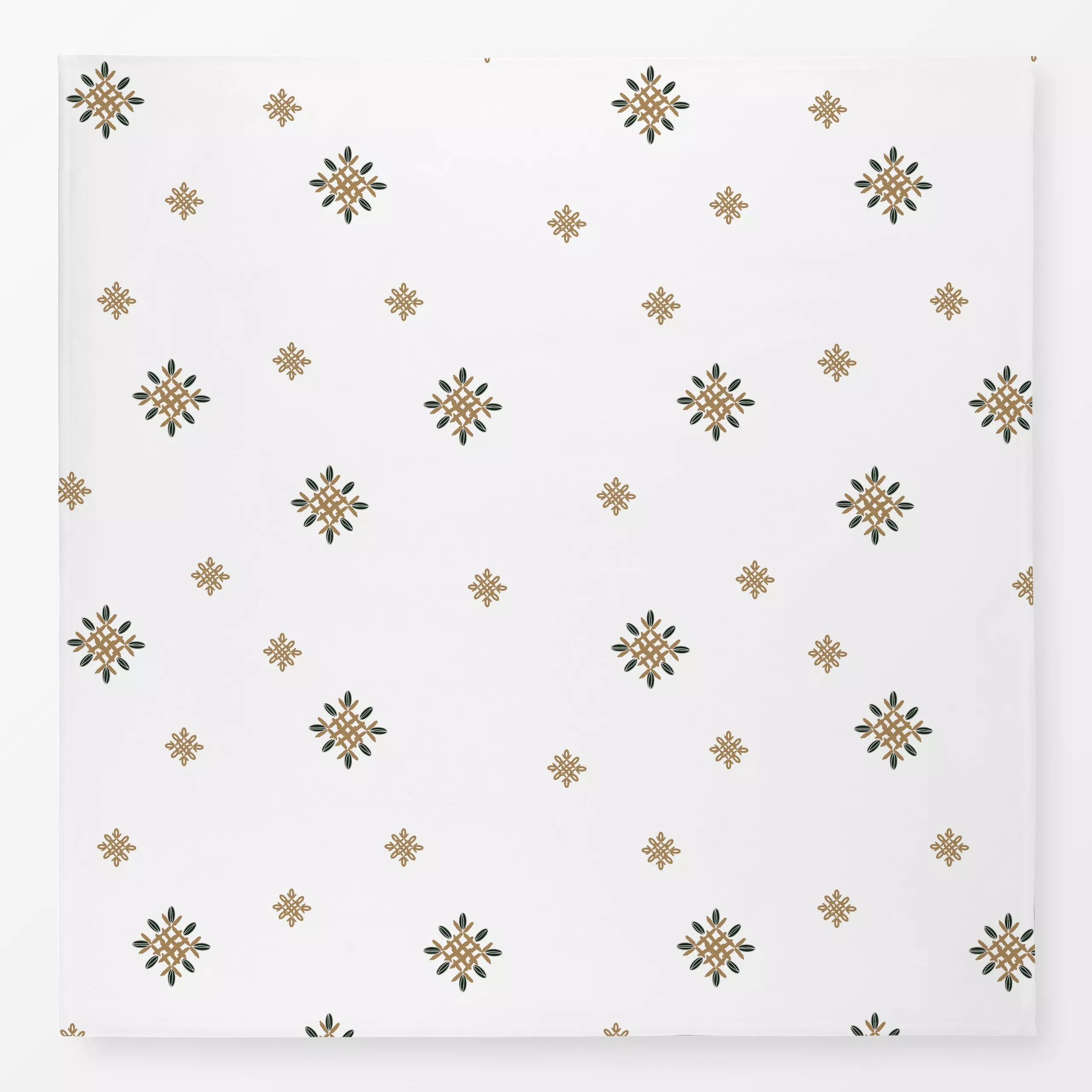 Tischdecke Strohsterne Beige - Weihnachten, Winter, Symbole & Muster - von „Alisa Knöß"; skandinavisch, Schneeflocken, Winte...